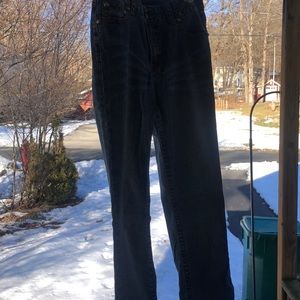 Vintage denim jeans inseam for waist 28, length 28.